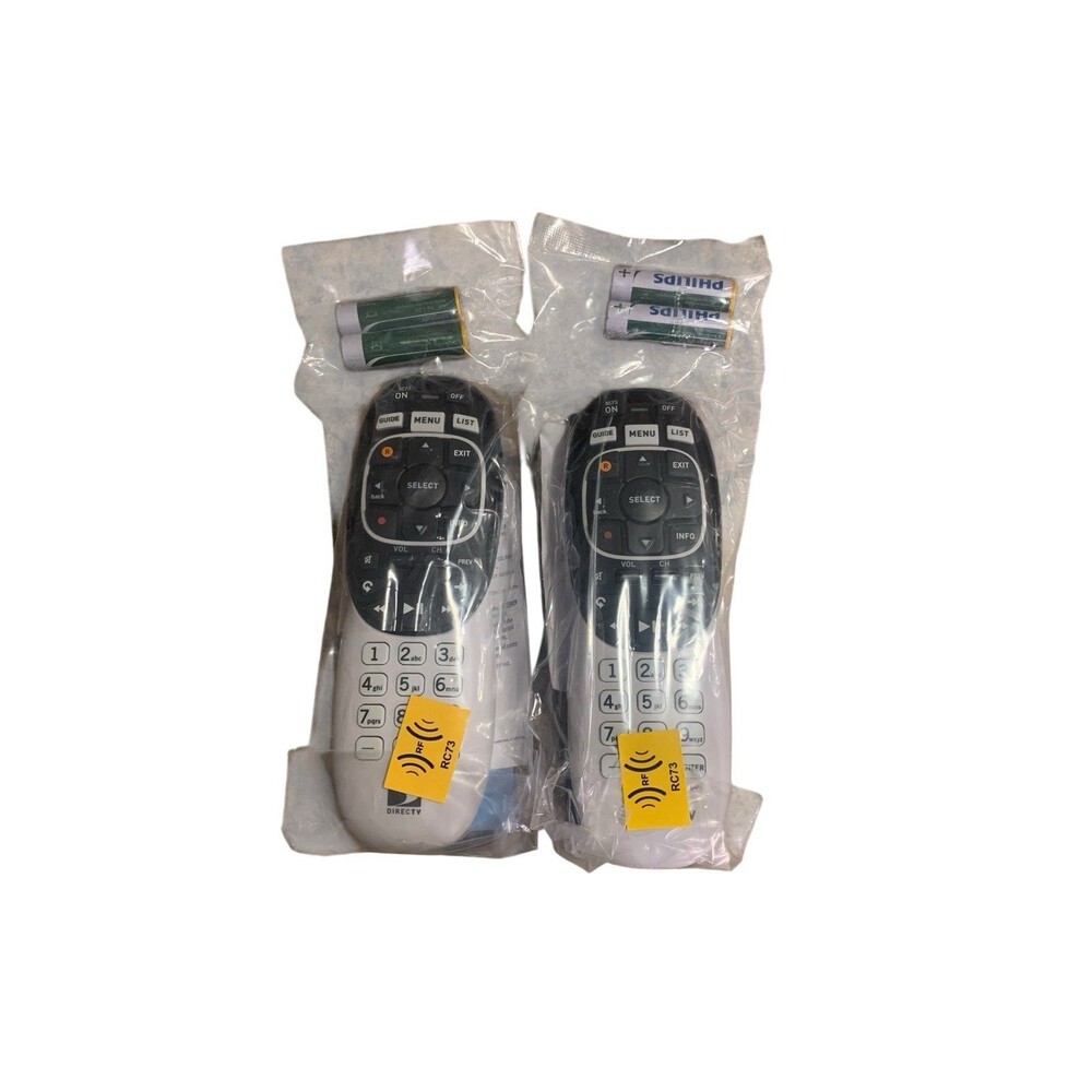 DIRECTV RC73 REMOTE CONTROLS / LOT OF 2 / IR/RF HR44/HR54 GENIE/BATTERIES/NEW!!